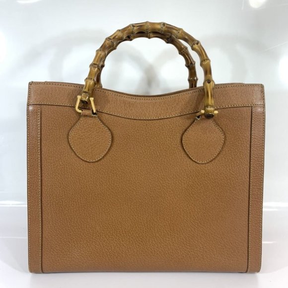 Gucci Vintage 1990s Medium Diana Tan Leather Tote
